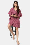 Shararat Cotton Full Length Nightdress - Dark Pink — thumbnail 5